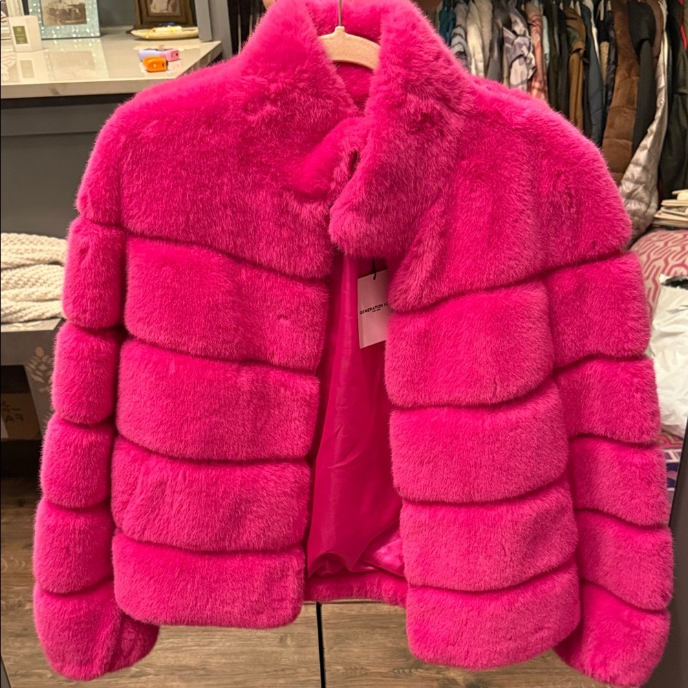 Generation Love Hot Pink Faux Fur Jacket
